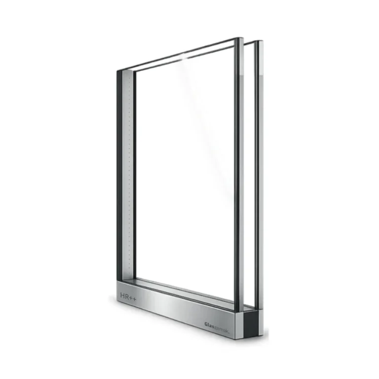 HR++ isolatieglas met dubbele beglazing in doorsnede