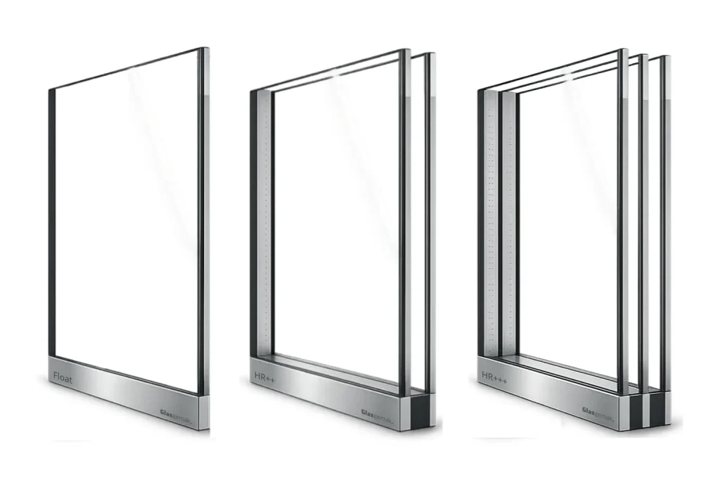 Vergelijking floatglas, HR++ en HR+++ isolatieglas
